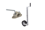 Podporno kolo z objemko, litoželezna objemka KNOTT TK48+B48C6, valovita cev, 300 kg, 48 mm, 700–940 mm