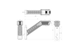 WAŚ 2552P W297.5.1 SPOT LED desna pozicijska luč na dolgem kraku
