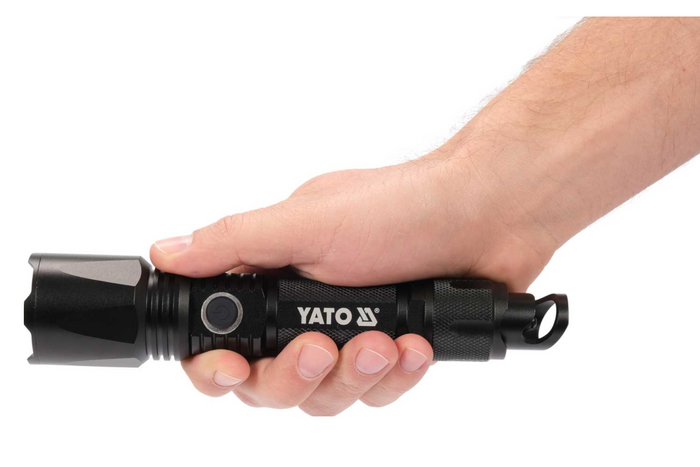YATO YT-08559 LED 900lm večnamenska svetilka, prenosna baterija, odpirač za steklenice, kladivo za nujne primere