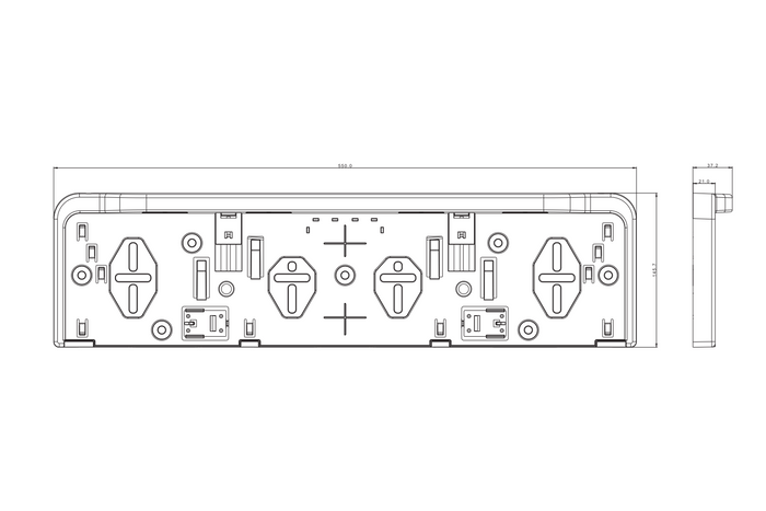 Okvir registrske tablice z LED osvetlitvijo FRISTOM FT-264 LED M15