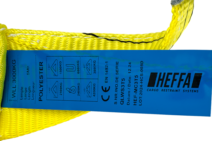 HEFFA trak za žerjav 5m/90mm/3t z zankami