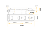 Nosilec stranske vlečne kljuke UNITRAILER Z-02/BVG 10-B za stransko vlečno kljuko prikolice
