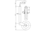 UNITRAILER podporno kolo 150 kg 48 mm 505-730 mm