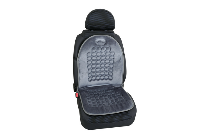 Blazina za avtosedež LAMPA Magnetic-Velour Cushion, siva, masažni učinek