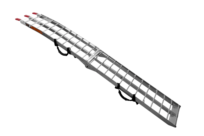 Zložljiva aluminijasta klančina UNITRAILER ALR002 za prikolico 221 cm 340 kg s pasom