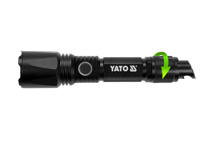 YATO YT-08559 LED 900lm večnamenska svetilka, prenosna baterija, odpirač za steklenice, kladivo za nujne primere
