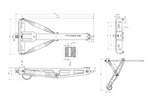 KNOTT 6X1197.007 raztegljiv kotni stabilizator za prikolico 1100 kg 498 mm
