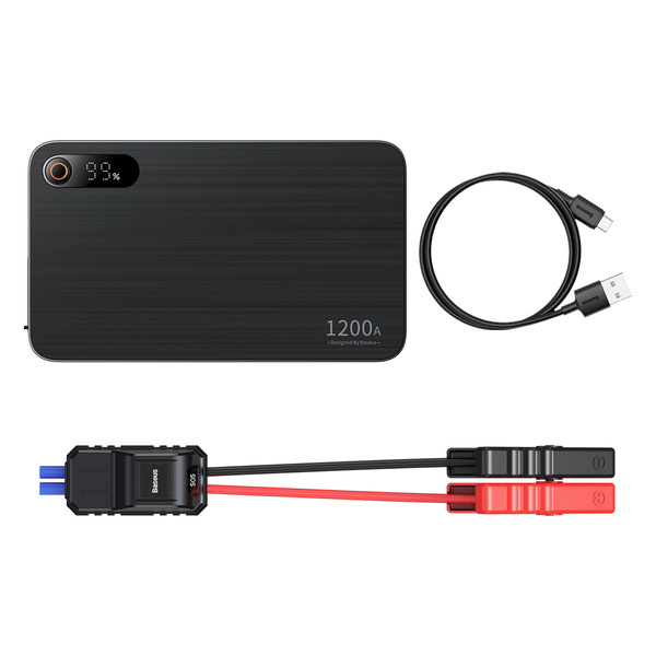 Power Bank zaganjalnik BASEUS Super Energy Pro+ Jump Starter 12V 12000mAh 1200A + USB polnilec