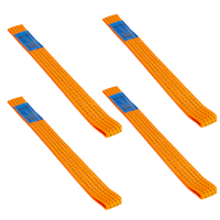 Komplet štirih transportnih jermenov za prikolico UNITRAILER 0,5 m/50 mm/4 t oranžne barve
